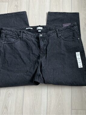 Ava & Viv Washed Black Straight-Leg Jeans - Women's